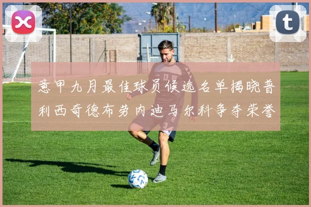 意甲九月最佳球员候选名单揭晓普利西奇德布劳内迪马尔科争夺荣誉